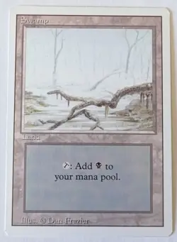 MTG MAGIC - TERRA BASE PALUDE - BASIC SWAMP LAND - REVISED EDITION - ENG - Image 1