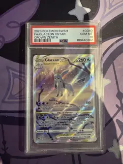 Glaceon VSTAR GG40 - Crown Zenith - PSA 10 GEM MINT Pokemon TCG - Image 1