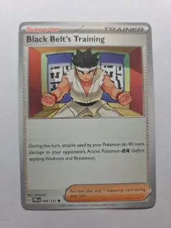 Black Belt's Training 096/131 Sv: Prismatic Evolutions Non Holo NM Pokemon Tcg - Image 1