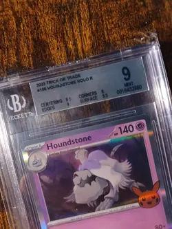 2023 Pokemon Trick Or Trade Houndstone #106 BGS 9 MINT HALLOWEEN PSA - Image 2