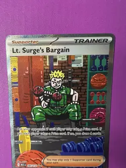 Lt. Surge's Bargain 185/132 Special Illustration Rare Pokemon Mega Evolution NM - Image 3