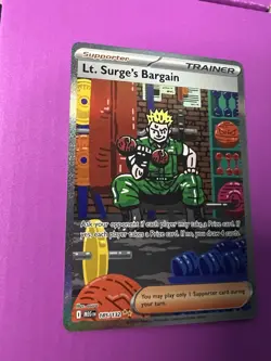 Lt. Surge's Bargain 185/132 Special Illustration Rare Pokemon Mega Evolution NM - Image 4