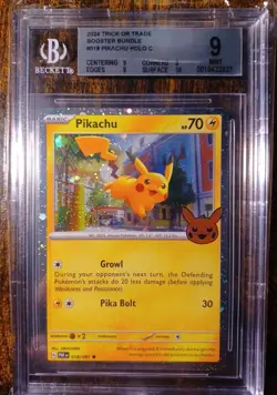 2024 Pokemon Trick Or Trade Pikachu #018 BGS 9 MINT HALLOWEEN PSA - Image 1