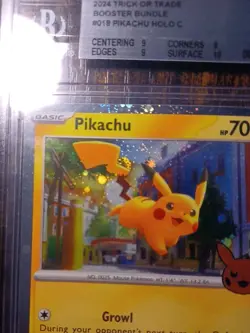 2024 Pokemon Trick Or Trade Pikachu #018 BGS 9 MINT HALLOWEEN PSA - Image 3