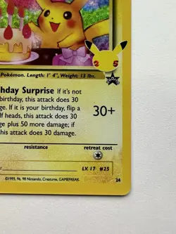Pokemon TCG - Celebrations: Classic Collection - Birthday Pikachu - 24/53 - NM - Image 2