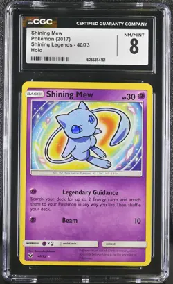 CGC 8 Shining Mew 2017 Shining Legends 40/73 Holo Pokemon Card - Image 1