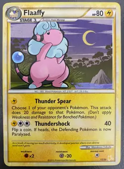 Flaaffy 17/30 HGSS Trainer Kit Raichu Stamp | NM | Pokemon Trading Card TCG - Image 1