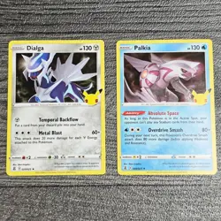 Pokemon TCG Dialga Palkia Basic Cards Celebrations 25th Anniversary Holo Set - Image 1