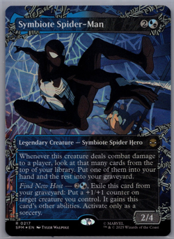 MTG x Marvel's Spider-Man Symbiote (0217) (Borderless Foil) - NM / M - Image 1