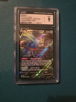 2022 Pokemon Astral Radiance Trainer Gallery Ultra Rare Zacian V TG21/TG30 Cgc 9 - Image 1