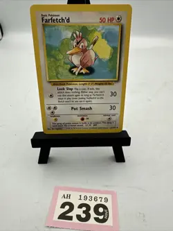 Pokemon TCG Farfetch'd Base Set 27/102 Regular Unlimited Uncommon - Image 1
