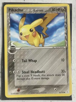 Pokemon TCG Pikachu (Delta Species) 79/110 Holon Phantoms Regular - Image 1