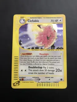 Pokemon Card - Clefable - Holo - Expedition - English - 7/165 - Good-Excellent - Image 2