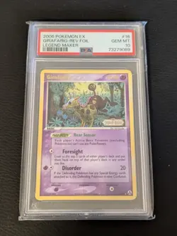 Girafarig 16/92 Reverse Holographic Pokemon Card Ex Legend Maker PSA 10 - Image 1