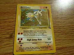 Pokemon TCG Fossil Hitmonlee Holo Rare Card 7/62 60 HP Unplayed - Image 5