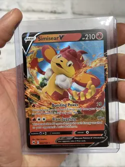 Pokemon SWSH Crown Zenith Simisear V Ultra Rare #022/159 NM Nintendo 2023 Card - Image 1