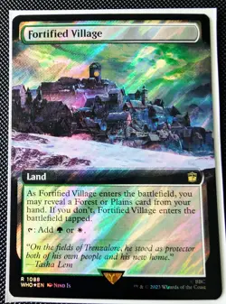 Fortified Village | Surge Foil Extended Art | Doctor WHO | Selesnya Dual Land NM - Image 1