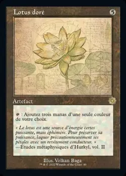 mtg magic Gilded Lotus dore schematic retro FRENCH vf fr brother's war - Image 1