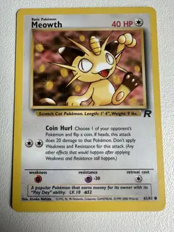Pokemon TCG Meowth Team Rocket 62 Regular Unlimited Common - Image 1