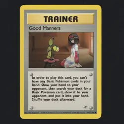 Good Manners 111/132 Gym Heroes Unlimited Vintage WOTC Pokemon TCG LP - Image 1