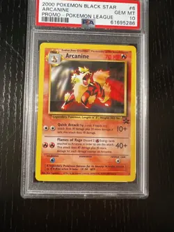 2000 Pokemon Black Star Promo Arcanine PSA 10 - Image 1