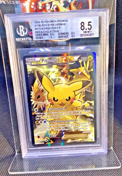 2014 Pokemon XY Black Star Promos Pikachu Ex XY124 rare german - strong BGS 8.5 - Image 2
