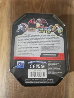 Pokemon TCG Scarlet & Violet Paldean Fates Shiny Charizard ex Tin New Sealed - Image 2