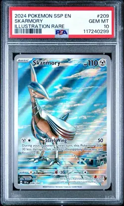 2024 Pokemon SSP Skarmory Illustration Rare PSA 10 Gem Mint #209 - Image 1