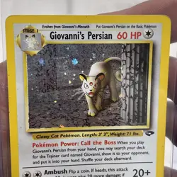 Pokemon TCG Giovanni's Persian 8/132 Gym Challenge Holo Rare LP Vintage WOTC Vtg - Image 4