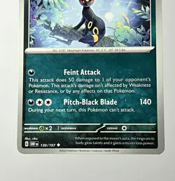 Umbreon 130/197 (NM) Uncommon Scarlet & Violet: Obsidian Flames 2023 Pokemon - Image 5