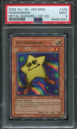 2002 Yu-Gi-Oh! Metal Raiders 1st Edition #102 Hoshiningen psa 9 Mint - Image 1