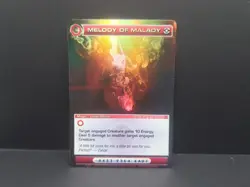 Chaotic 185/232 Melody of Malady Super Rare Holo Foil Mugic Card - Image 1