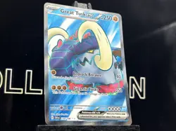 Great Tusk EX 230/198 Scarlet & Violet Base Set Full Art Pokemon Card Holo LP - Image 4