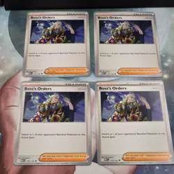 4x Boss's Orders 114/132 Mega Evolution Pokemon TCG Near Mint Card Playset NM - Image 1