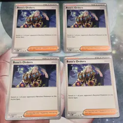 4x Boss's Orders 114/132 Mega Evolution Pokemon TCG Near Mint Card Playset NM - Image 3