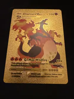 Pokemon Charizard VMAX G-Max Wildfire Gold Foil Fan Art Card #143/293 - Image 2
