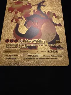 Pokemon Charizard VMAX G-Max Wildfire Gold Foil Fan Art Card #143/293 - Image 3