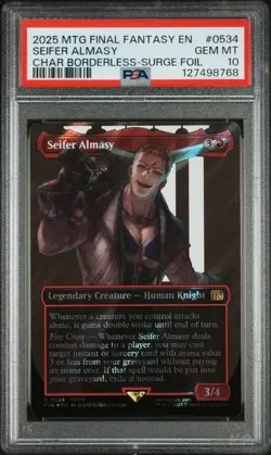 2025 MTG Final Fantasy Seifer Almasy Borderless Surge Foil #534 PSA 10 - Image 1