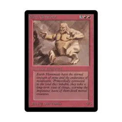 WOTC MtG Beta Earth Elemental (U) EX - Image 1