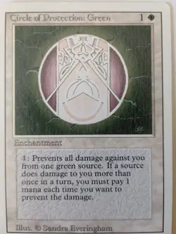 MTG MAGIC 1994 - CIRCLE OF PROTECTION GREEN - ENCHANTMENT - REVISED EDITION ENG - Image 1