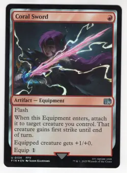 MTG Final Fantasy Foil Uncommon #0134 Coral Sword - Image 1