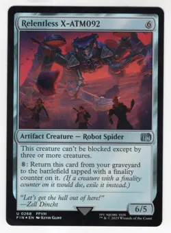 MTG Final Fantasy Foil Uncommon #0268 Relentless X-ATM092 - Image 1