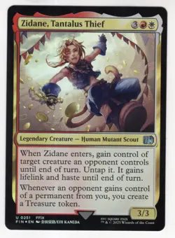 MTG Final Fantasy Foil Uncommon #0251 Zidane Tantalus Thief - Image 1