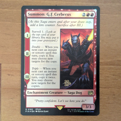 Summon: G.F. Cerberus - Pre-release Foil Stamped Promo - Final Fantasy MTG - Image 1