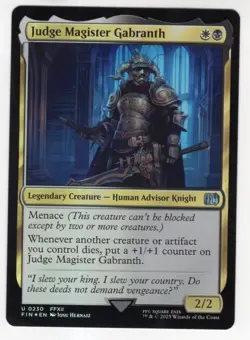 MTG Final Fantasy Foil Uncommon #0230 Judge Magister Gabranth - Image 1