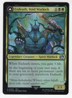 MTG Final Fantasy Foil Uncommon #0220 Exdeath Void Warlock - Image 1