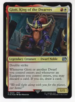 MTG Final Fantasy Foil Uncommon #0223 Giott King Of The Dwarfs - Image 1