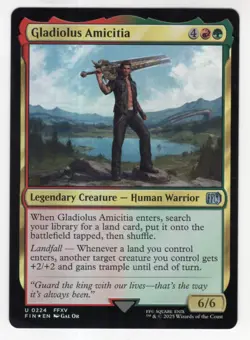 MTG Final Fantasy Foil Uncommon #0224 Gladiolus Amicitia - Image 1