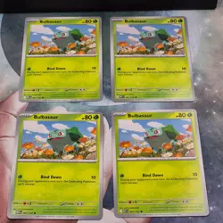 4x Bulbasaur 001/132 Mega Evolution Pokemon TCG Near Mint Card Playset NM MEG - Image 1