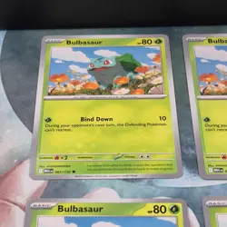 4x Bulbasaur 001/132 Mega Evolution Pokemon TCG Near Mint Card Playset NM MEG - Image 3